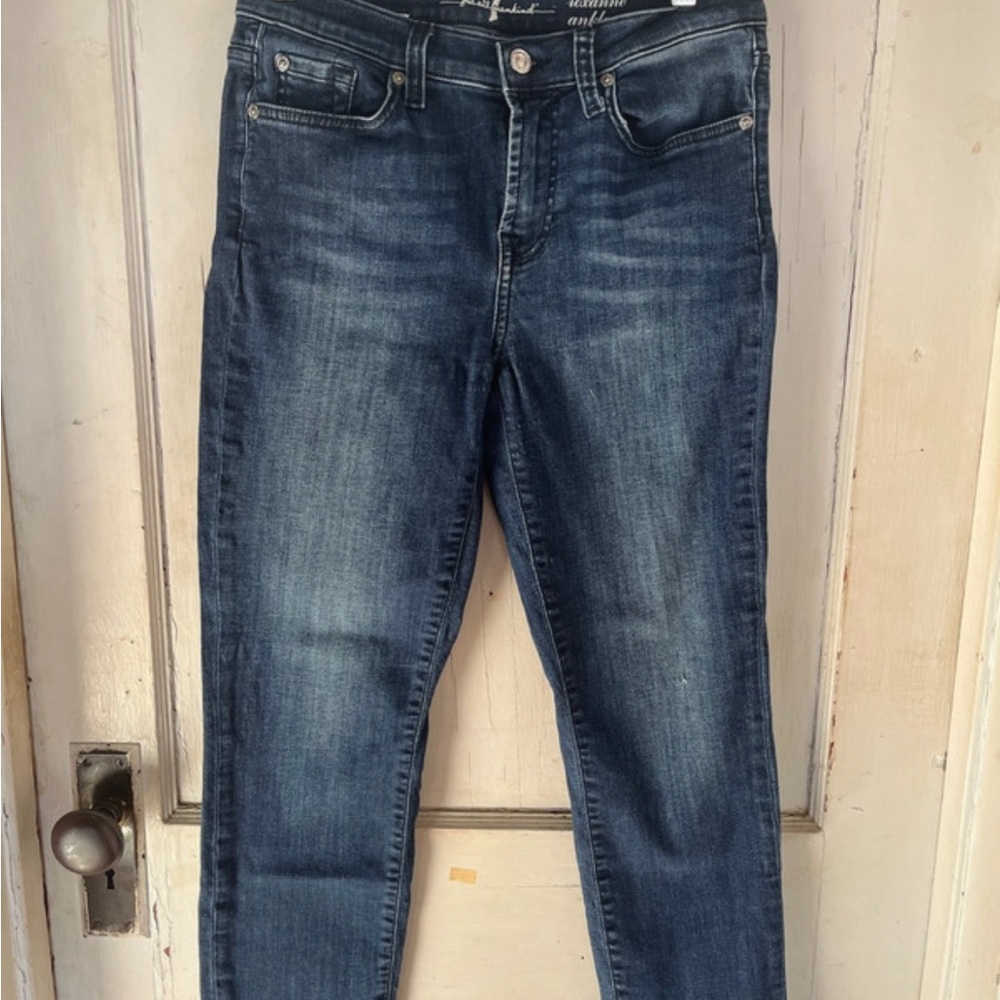 7 For All Mankind Dark Wash Skinny Jeans